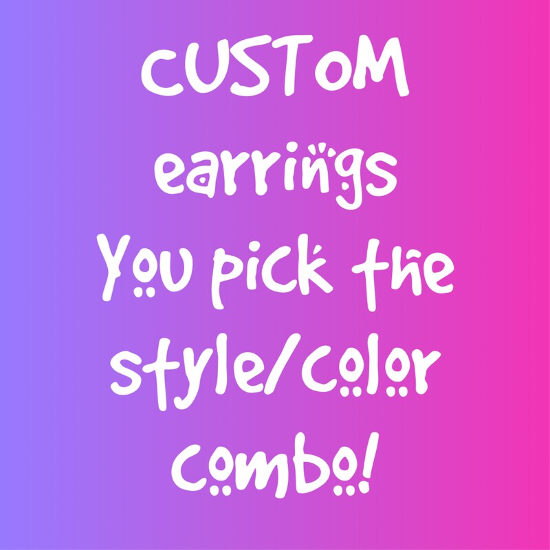 CUSTOM crochet earrings: Pick style-color